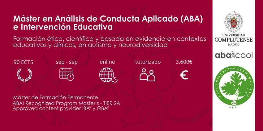 Máster de Formación Permanente en Análisis de Conducta Aplicado e Intervención Educativa